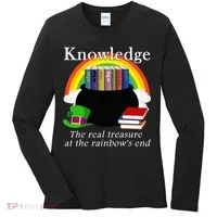 Saint Patrick's Day Teacher Knowledge Is Treasure Women's Long Sleeve Shirt thumb 0