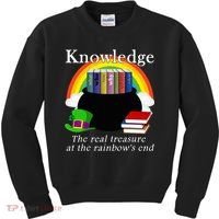 Saint Patrick's Day Teacher Knowledge Is Treasure Kids Sweatshirt thumb 0