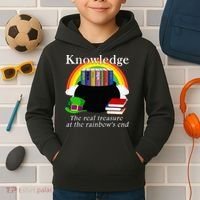 Saint Patrick's Day Teacher Knowledge Is Treasure Kids Hoodie thumb 2