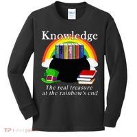 Saint Patrick's Day Teacher Knowledge Is Treasure Kids Long Sleeve Shirt thumb 0