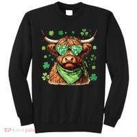 St Patricks Day Highland Cow St Patricks Day Shamrock Women Sweatshirt thumb 0