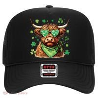 St Patricks Day Highland Cow St Patricks Day Shamrock Women Hat thumb 0