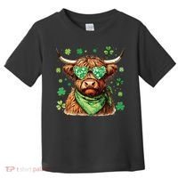 St Patricks Day Highland Cow St Patricks Day Shamrock Women Toddler T-Shirt thumb 0