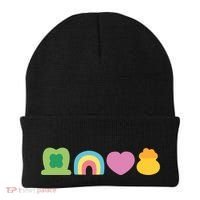 St Patricks Day Lucky Charm Pot Gold Irish Shamrock Rainbow Beanie thumb 0