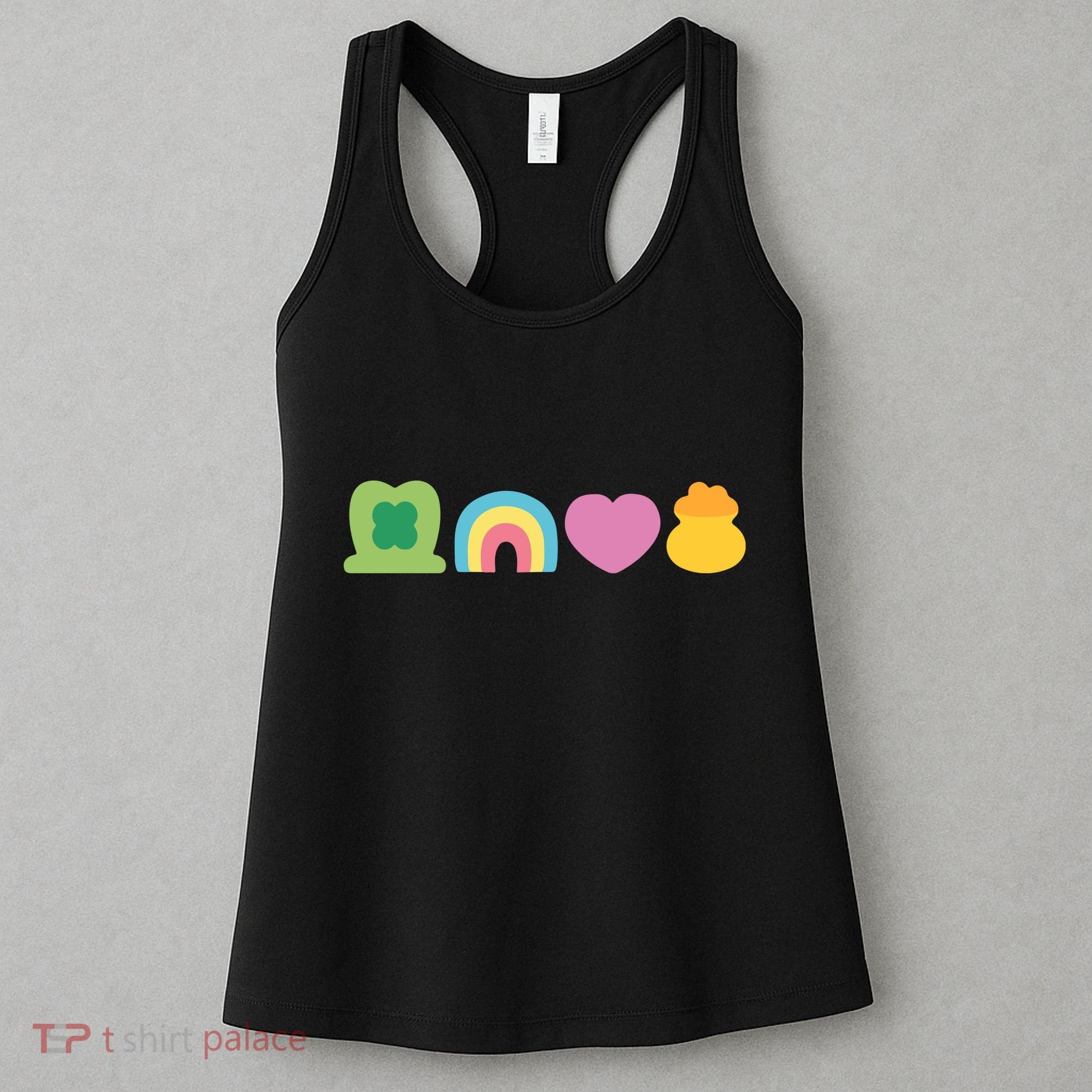 St Patricks Day Lucky Charm Pot Gold Irish Shamrock Rainbow Women's Tank Top