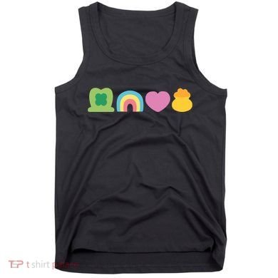 St Patricks Day Lucky Charm Pot Gold Irish Shamrock Rainbow Tank Top