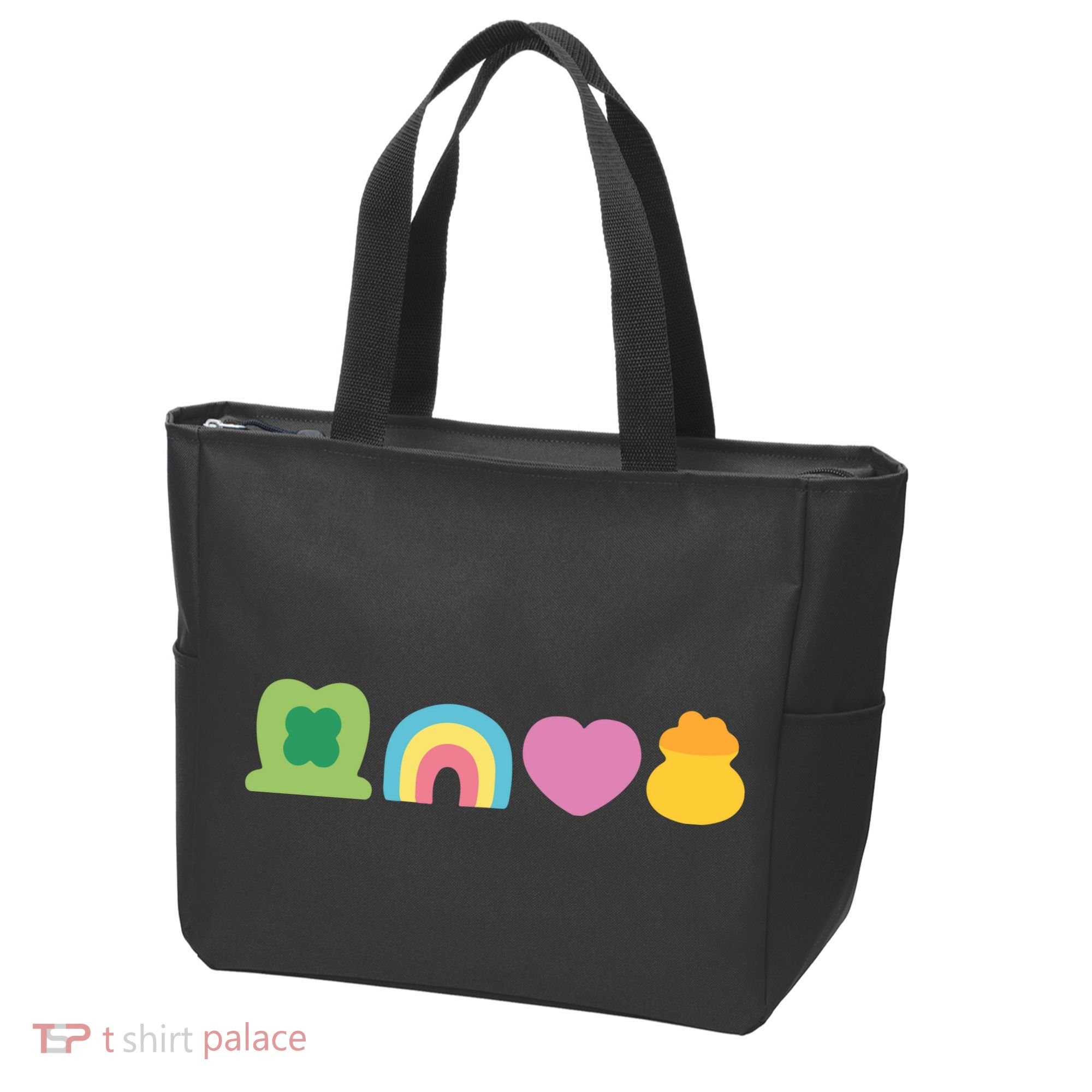 St Patricks Day Lucky Charm Pot Gold Irish Shamrock Rainbow Tote Bag