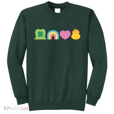 St Patricks Day Lucky Charm Pot Gold Irish Shamrock Rainbow Sweatshirt