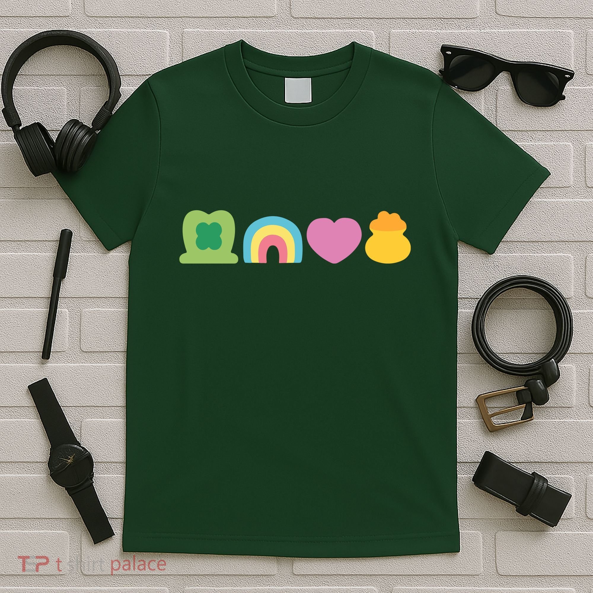 St Patricks Day Lucky Charm Pot Gold Irish Shamrock Rainbow T-Shirt
