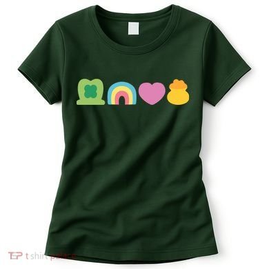 St Patricks Day Lucky Charm Pot Gold Irish Shamrock Rainbow Women's T-Shirt