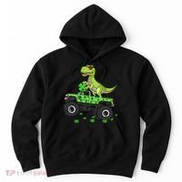 St Patricks Day Boy Dinosaur Monster Turck Trex Hoodie thumb 0
