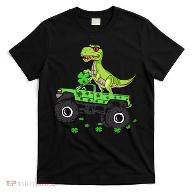 St Patricks Day Boy Dinosaur Monster Turck Trex T-Shirt