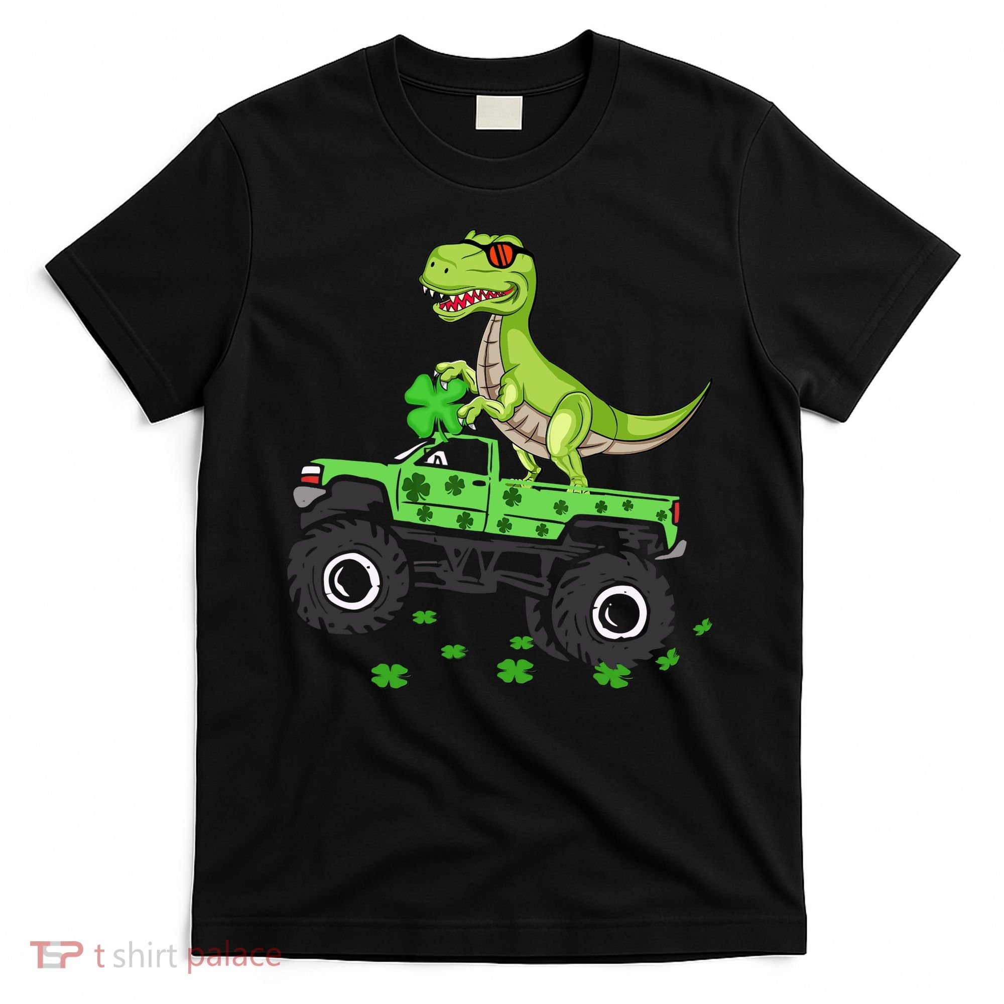St Patricks Day Boy Dinosaur Monster Turck Trex T-Shirt