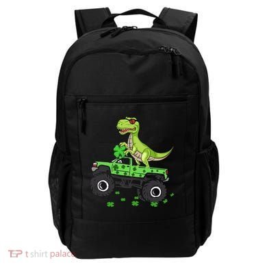 St Patricks Day Boy Dinosaur Monster Turck Trex Backpack
