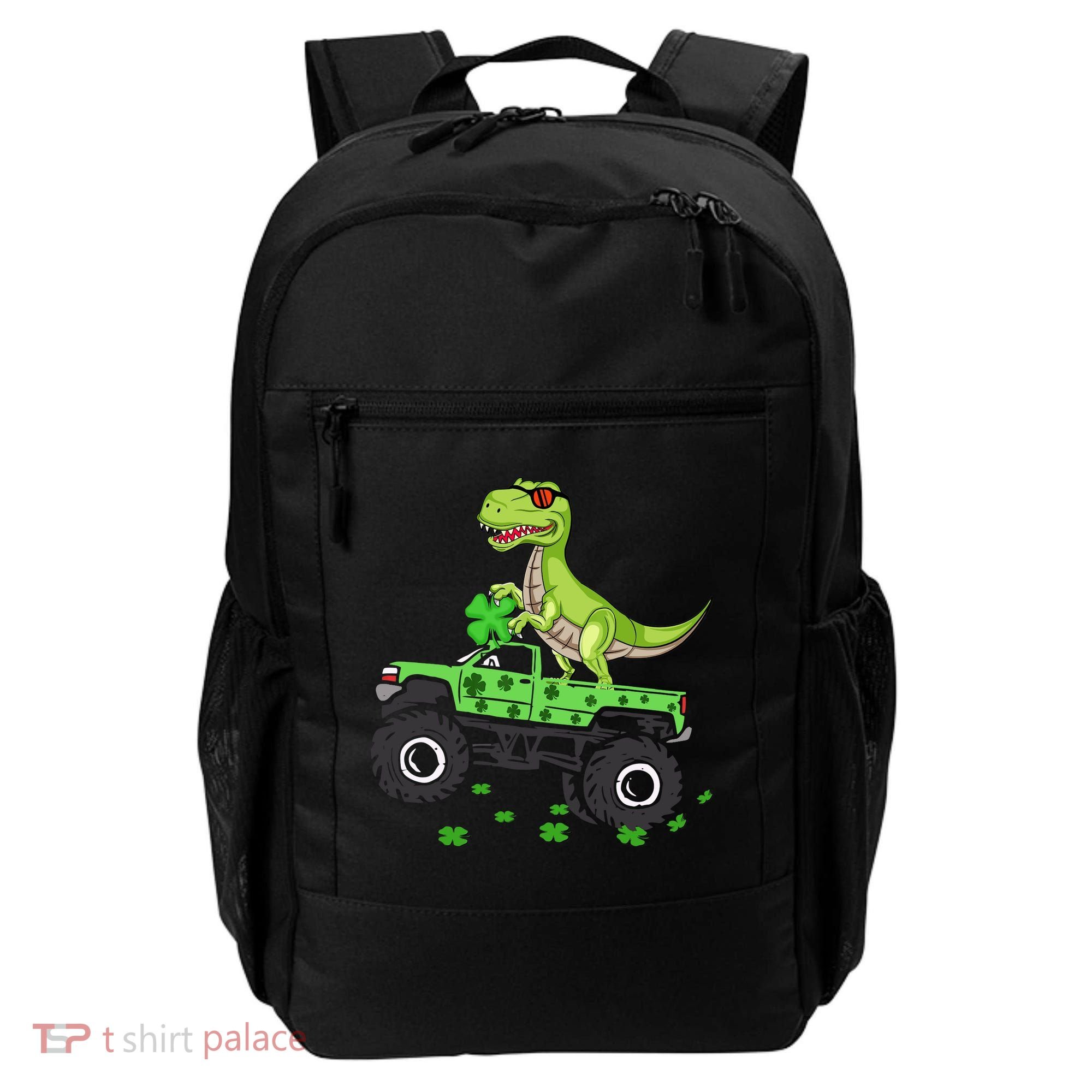 St Patricks Day Boy Dinosaur Monster Turck Trex Backpack