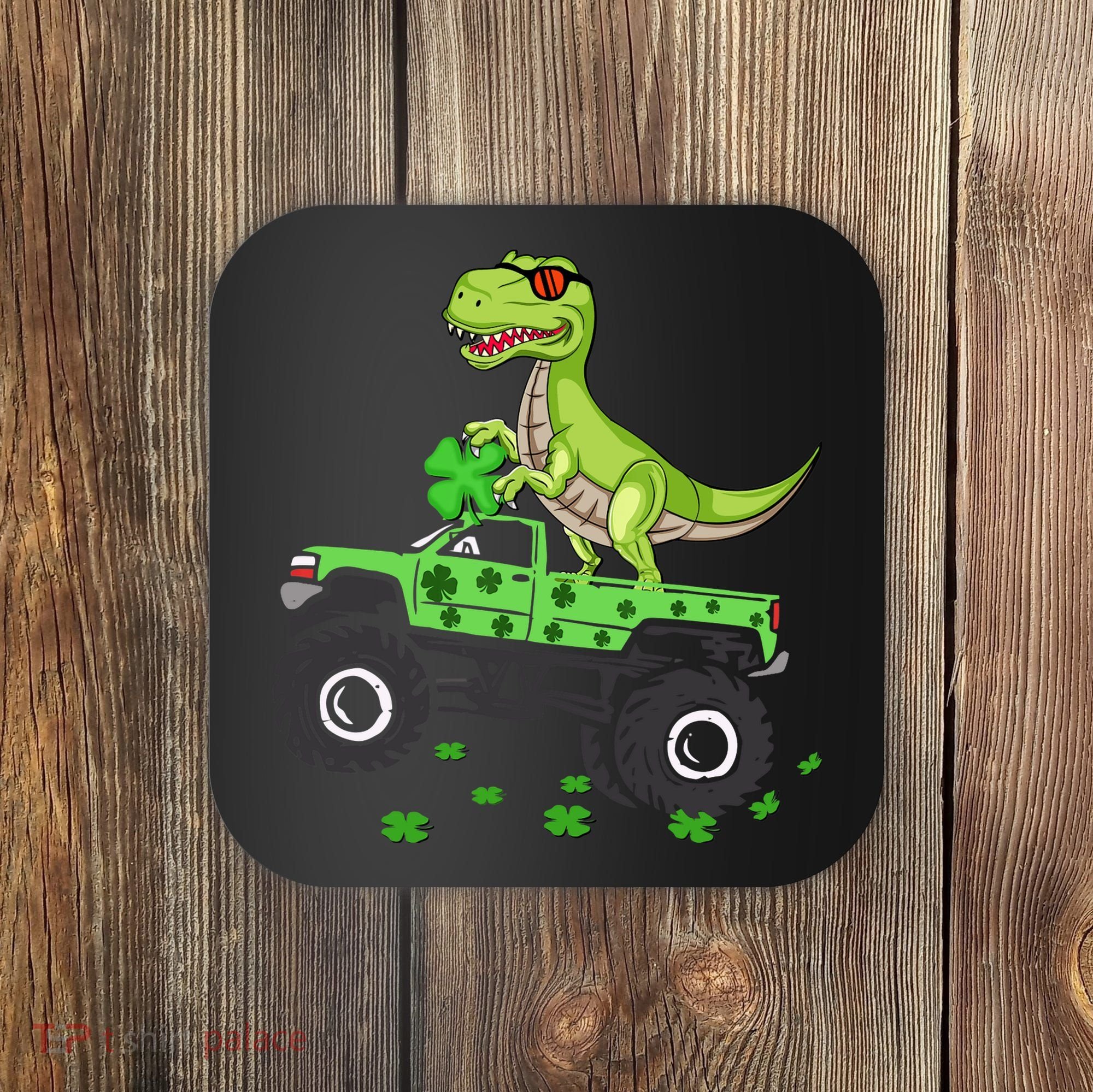 St Patricks Day Boy Dinosaur Monster Turck Trex Coaster