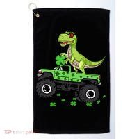 St Patricks Day Boy Dinosaur Monster Turck Trex Golf Towel thumb 0
