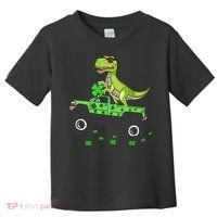 St Patricks Day Boy Dinosaur Monster Turck Trex Toddler T-Shirt thumb 0
