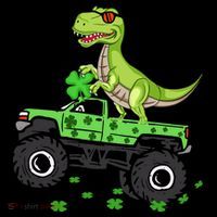 St Patricks Day Boy Dinosaur Monster Turck Trex Visor thumb 3