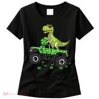 St Patricks Day Boy Dinosaur Monster Turck Trex Women's T-Shirt thumb 0