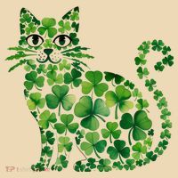 St Patrick's Day Lucky Shamrock Clover Cat Tote Bag thumb 4