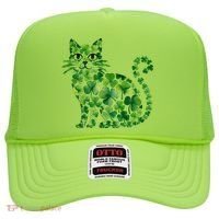 St Patrick's Day Lucky Shamrock Clover Cat Hat thumb 0