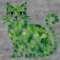 St Patrick's Day Lucky Shamrock Clover Cat Toddler Hoodie thumb 2