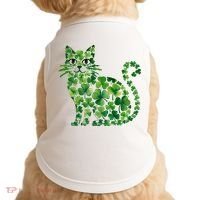 St Patrick's Day Lucky Shamrock Clover Cat Doggie Tank thumb 0