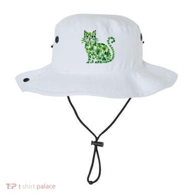 St Patrick's Day Lucky Shamrock Clover Cat Bucket Hat
