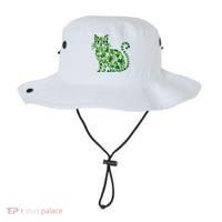 St Patrick's Day Lucky Shamrock Clover Cat Bucket Hat thumb 0
