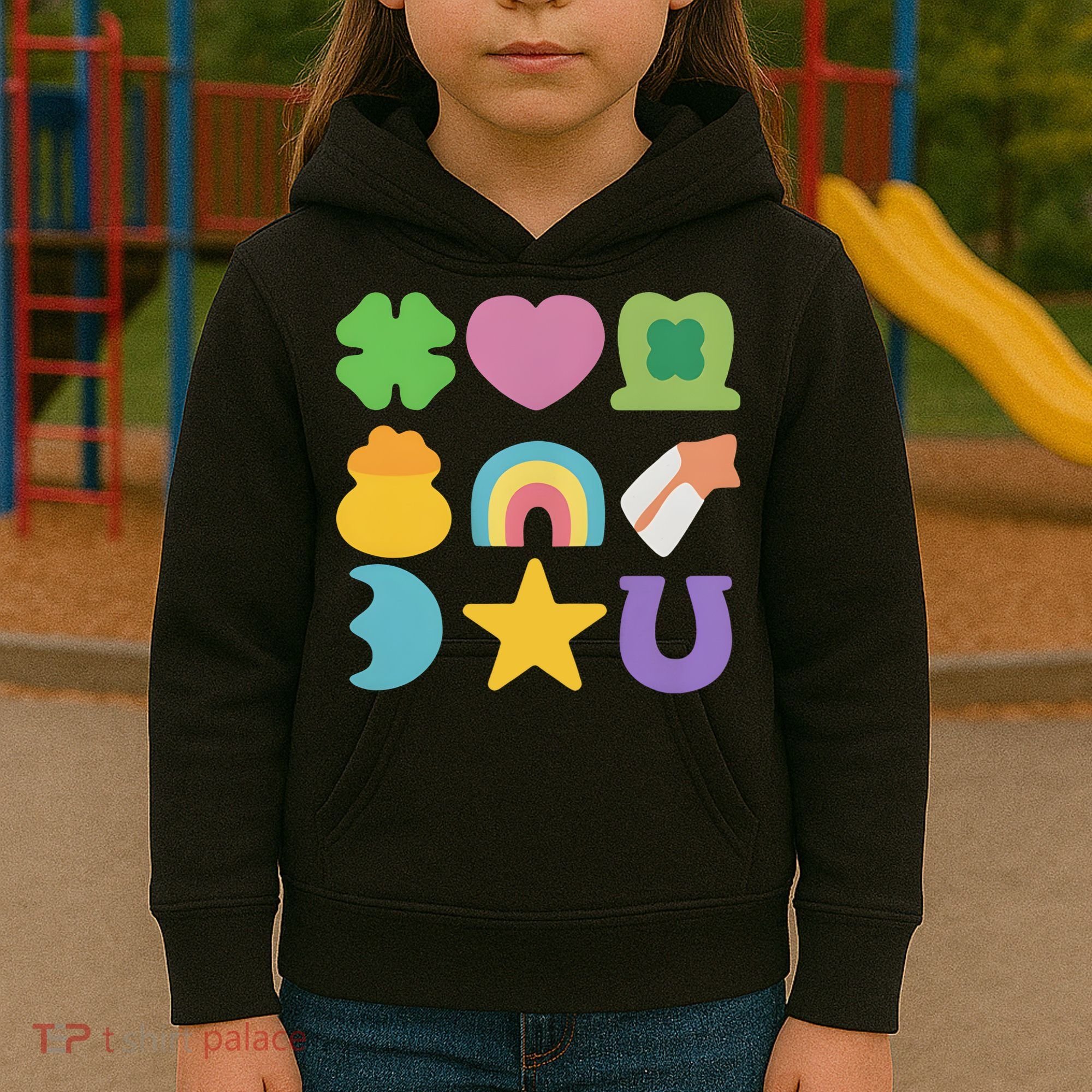 St Patricks Day Lucky Charm Kids Hoodie