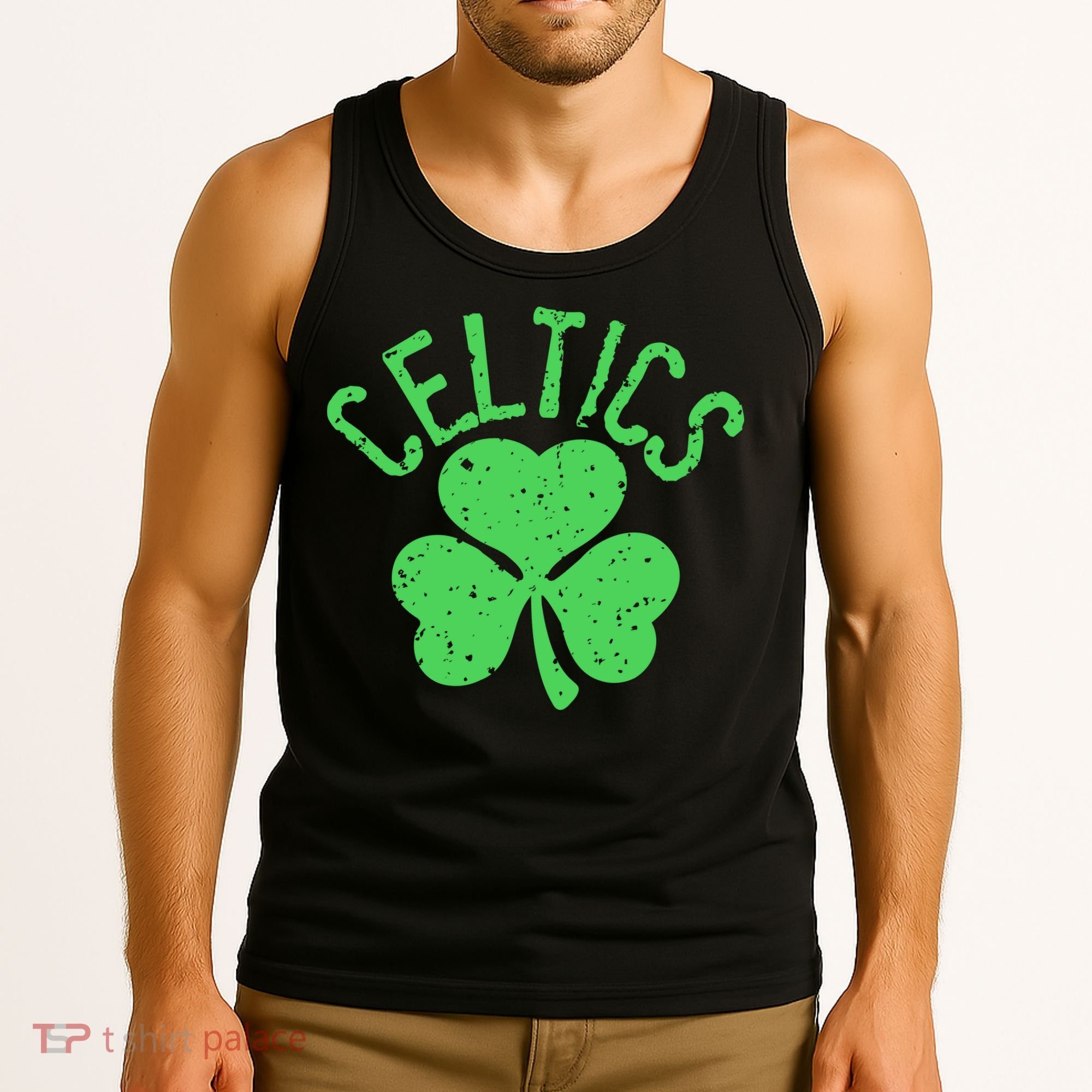 St Patrick's Day Celtics Lucky Shamrock Clover Tank Top