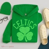 St Patrick's Day Celtics Lucky Shamrock Clover Hoodie thumb 4