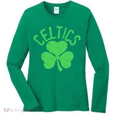 St Patrick's Day Celtics Lucky Shamrock Clover Women's Long Sleeve Shirt