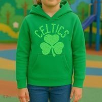 St Patrick's Day Celtics Lucky Shamrock Clover Kids Hoodie thumb 3