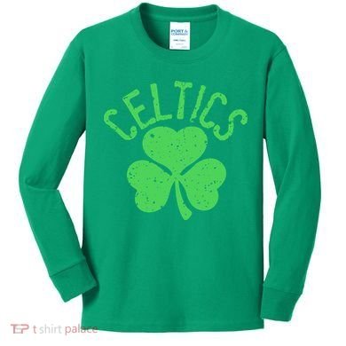 St Patrick's Day Celtics Lucky Shamrock Clover Kids Long Sleeve Shirt