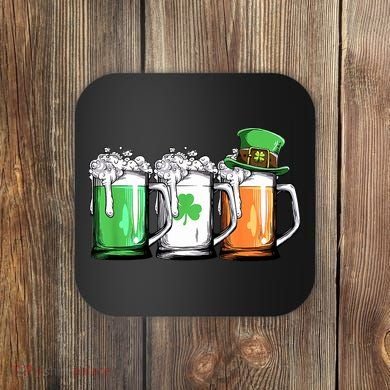 St Patrick's Day Beer Coaster