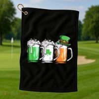 St Patrick's Day Beer Golf Towel thumb 1