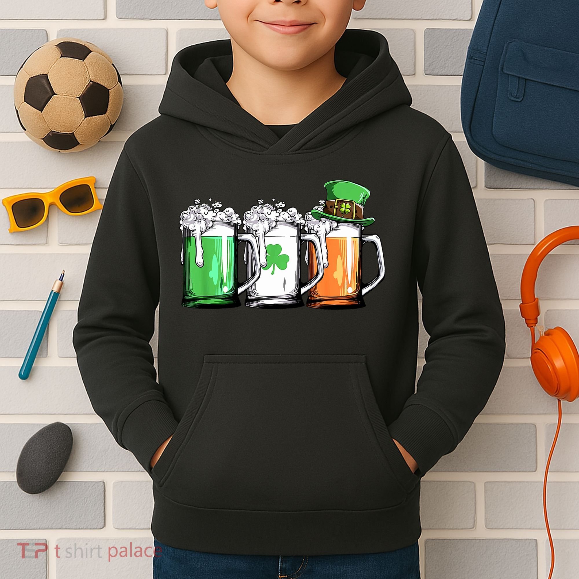 St Patrick's Day Beer Kids Hoodie