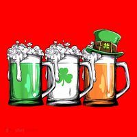 St Patrick's Day Beer Santa Hat thumb 1