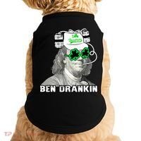 St Patricks Day, Ben Drankin, Funny St Patricks Day, St Patricks Day Drinking Doggie Tank thumb 0
