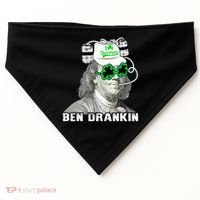 St Patricks Day, Ben Drankin, Funny St Patricks Day, St Patricks Day Drinking USA-Made Doggie Bandana thumb 0