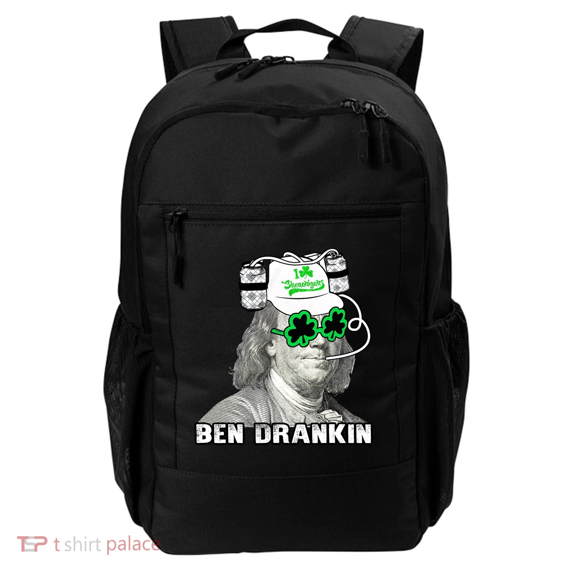 St Patricks Day, Ben Drankin, Funny St Patricks Day, St Patricks Day Drinking Backpack