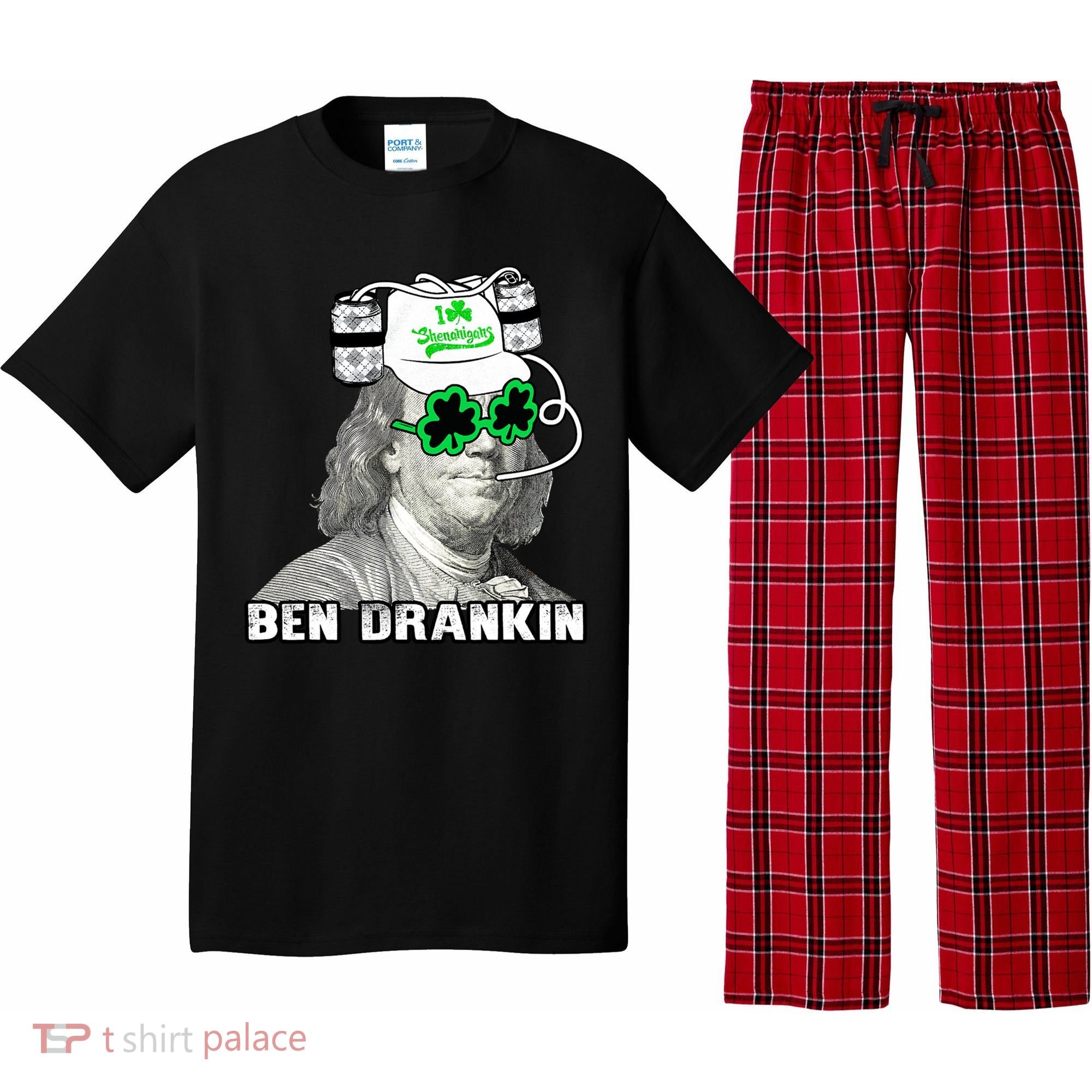 St Patricks Day, Ben Drankin, Funny St Patricks Day, St Patricks Day Drinking Pajama Set