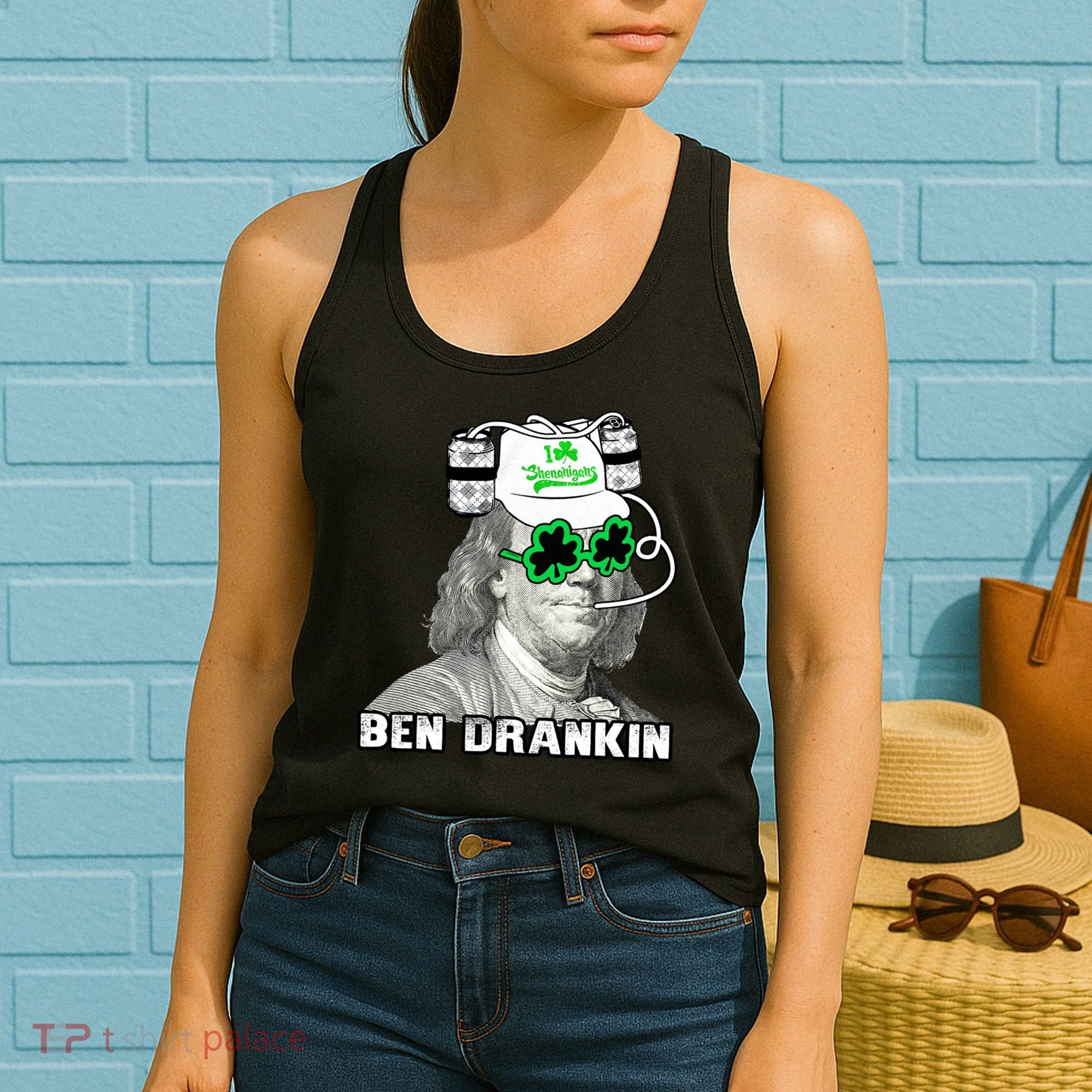 St Patricks Day, Ben Drankin, Funny St Patricks Day, St Patricks Day Drinking Women's Tank Top