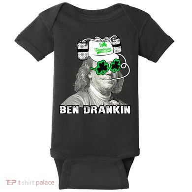 St Patricks Day, Ben Drankin, Funny St Patricks Day, St Patricks Day Drinking Baby Bodysuit