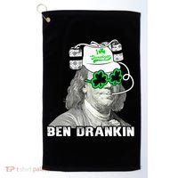 St Patricks Day, Ben Drankin, Funny St Patricks Day, St Patricks Day Drinking Golf Towel thumb 0