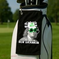 St Patricks Day, Ben Drankin, Funny St Patricks Day, St Patricks Day Drinking Golf Towel thumb 2