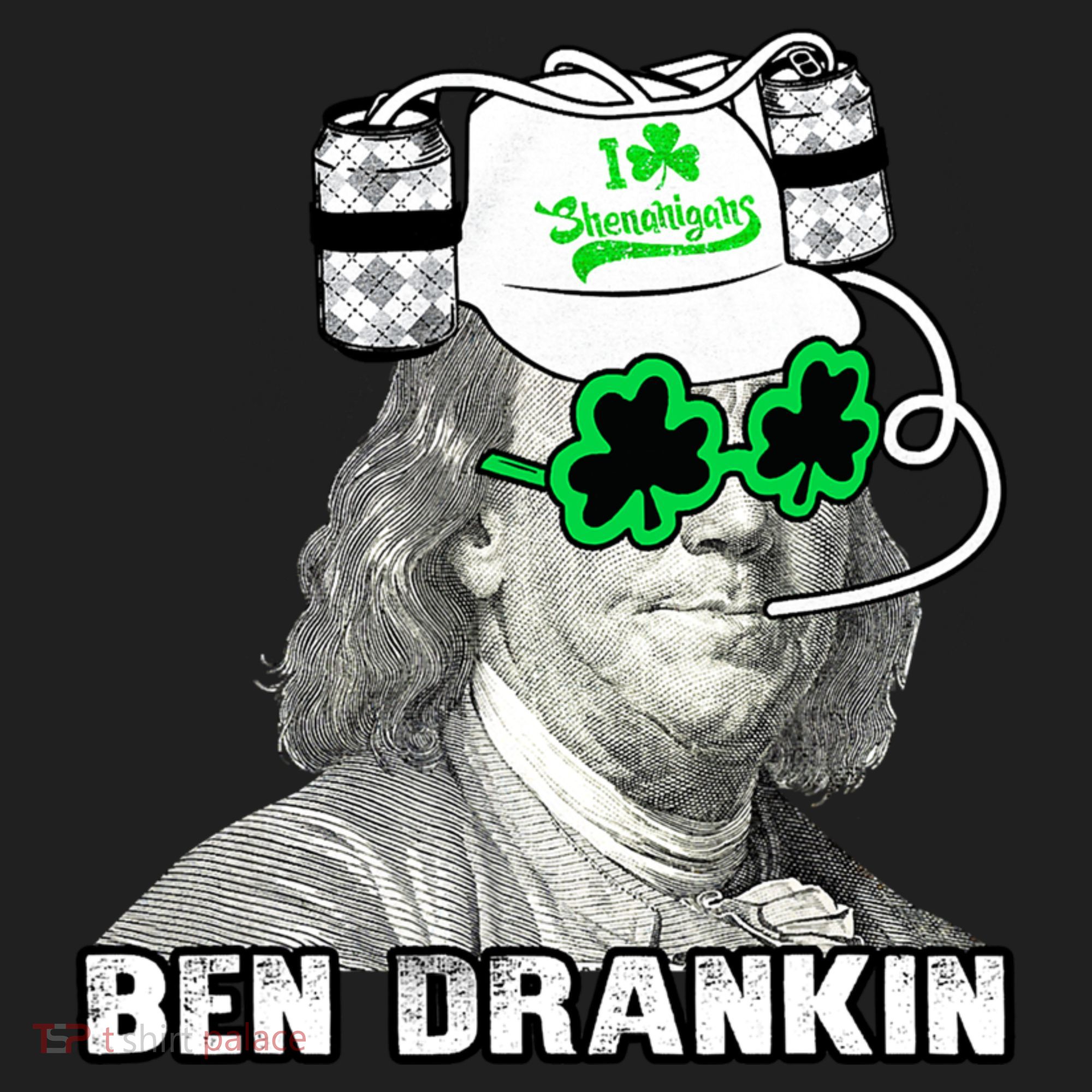 St Patricks Day, Ben Drankin, Funny St Patricks Day, St Patricks Day Drinking Golf Towel