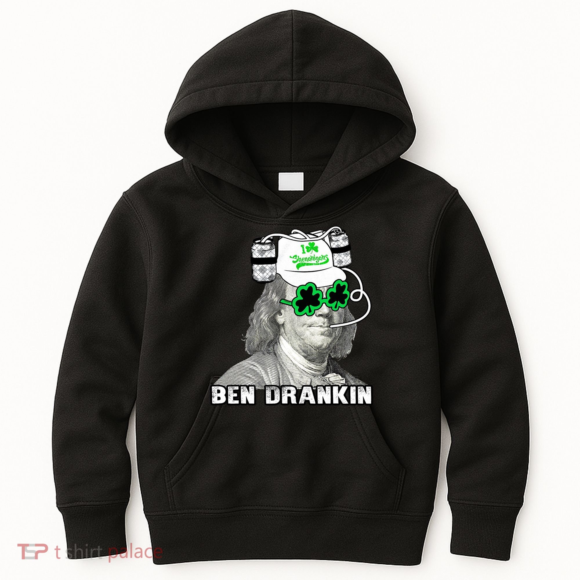 St Patricks Day, Ben Drankin, Funny St Patricks Day, St Patricks Day Drinking Kids Hoodie